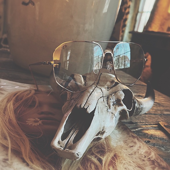 boutique Accessories - Gold Geometric Wire Glasses - Clear Lens Fashion Accessory NWOT